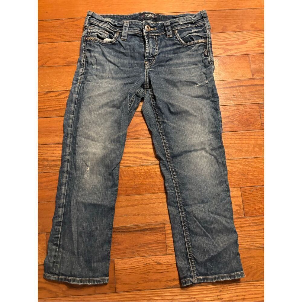 Silver Capri Jeans